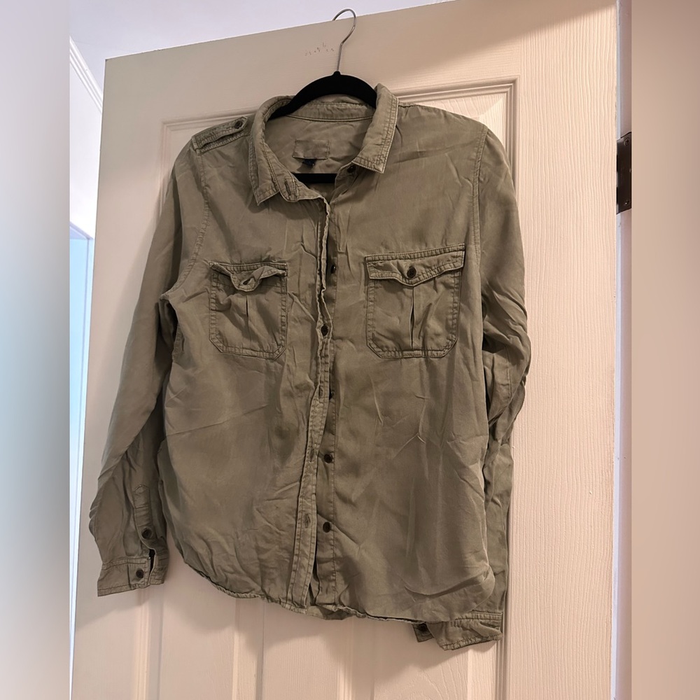 Green button up shirt bought from Target. Size S